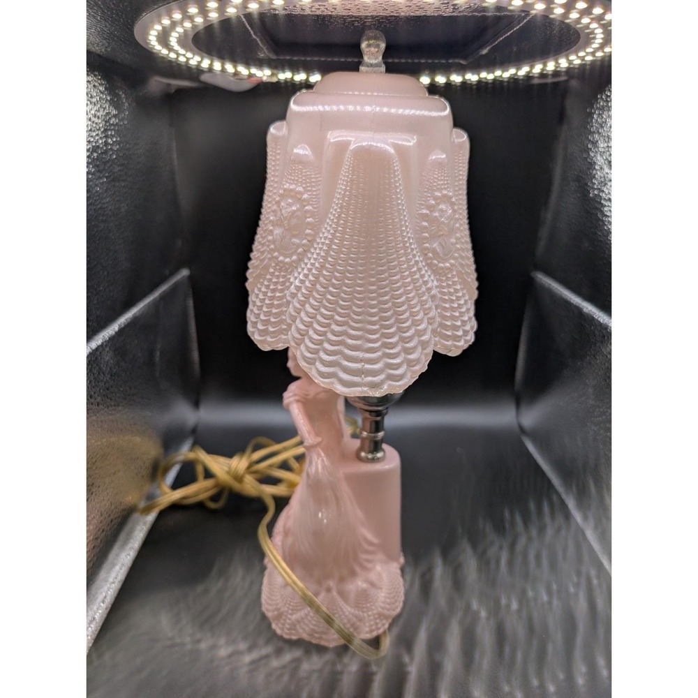 Vintage Pink Ballet Dancer glass boudoir lamp - Picture 2 of 6